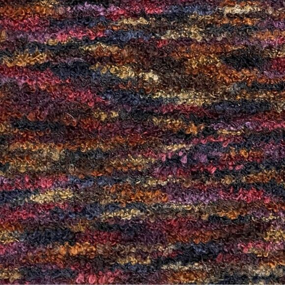 Notations Multicolor Boucle Tweed Faux Leather Trim Blazer Jacket Size Large - Picture 2 of 11